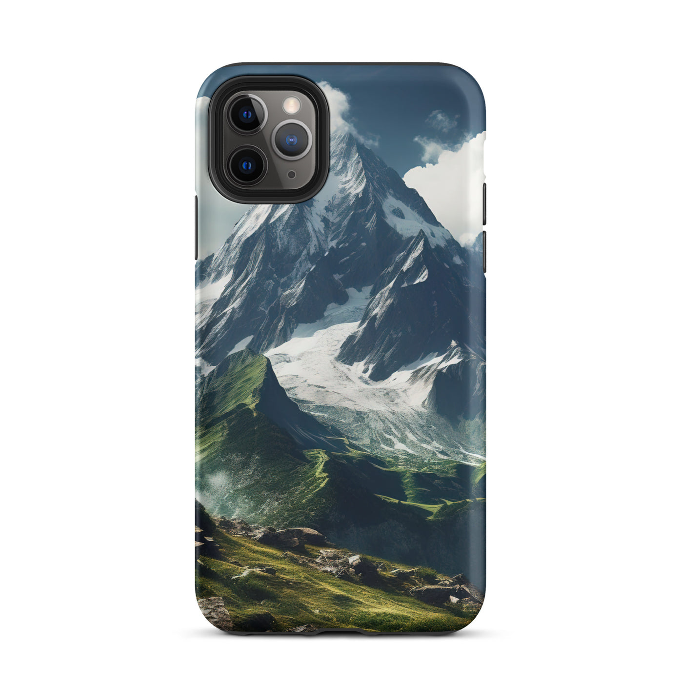 Gigantischer Berg - Landschaftsmalerei - iPhone Schutzhülle (robust) berge xxx iPhone 11 Pro Max