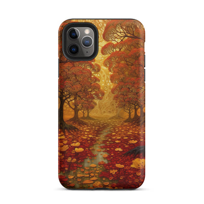 Wald im Herbst und kleiner Bach - iPhone Schutzhülle (robust) camping xxx iPhone 11 Pro Max