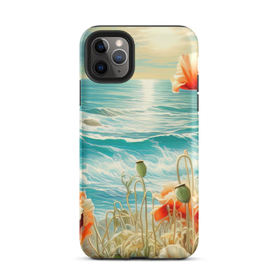 Blumen, Meer und Sonne - Malerei - iPhone Schutzhülle (robust) camping xxx iPhone 11 Pro Max