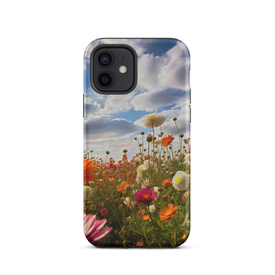 Blumenfeld und Sonnenschein - iPhone Schutzhülle (robust) camping xxx iPhone 12