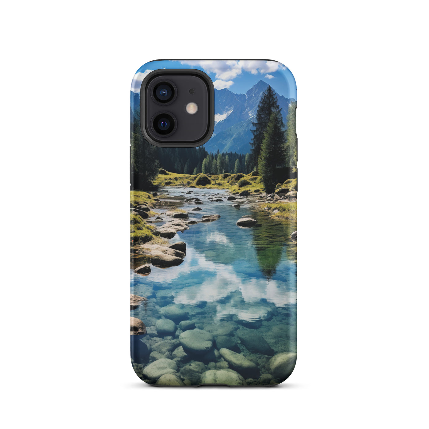 Österreichische Alpen und steiniger Bach - iPhone Schutzhülle (robust) berge xxx iPhone 12
