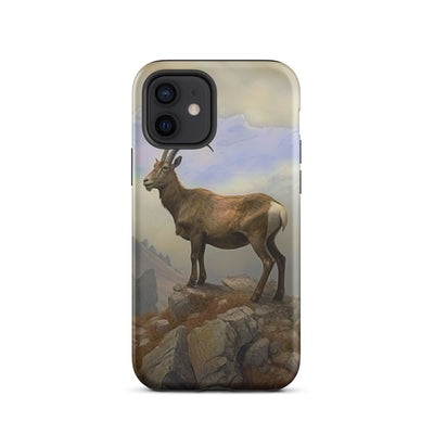 Steinbock am Berg - Wunderschöne Malerei - iPhone Schutzhülle (robust) berge xxx iPhone 12
