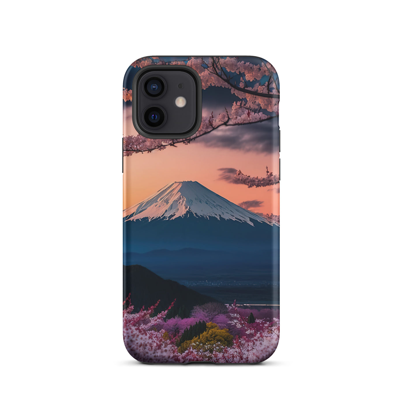 Berg - Pinke Bäume und Blumen - iPhone Schutzhülle (robust) berge xxx iPhone 12