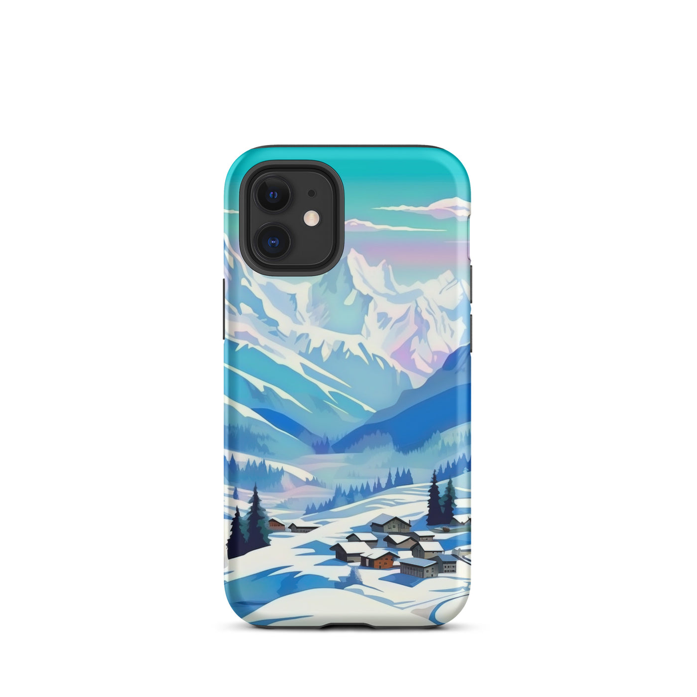 Berge und Schnee - Landschaft - iPhone Schutzhülle (robust) ski xxx iPhone 12 mini