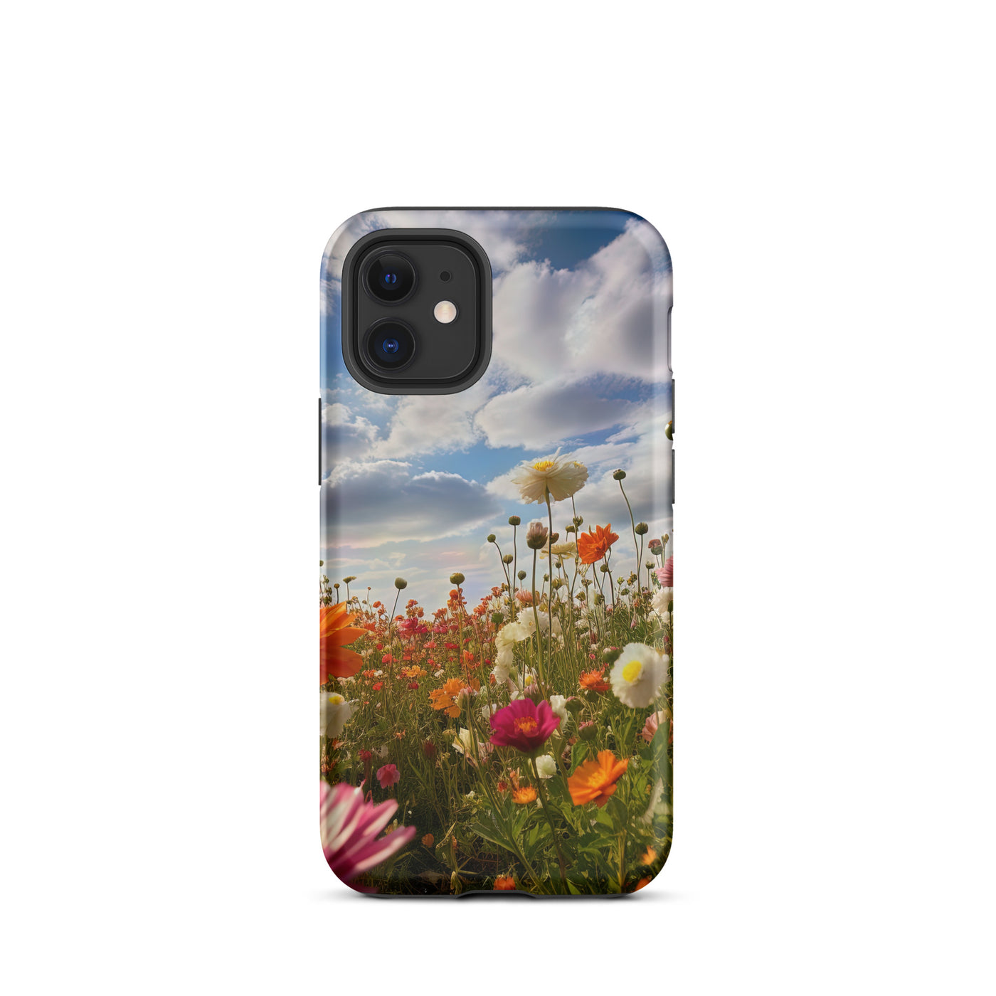 Blumenfeld und Sonnenschein - iPhone Schutzhülle (robust) camping xxx iPhone 12 mini