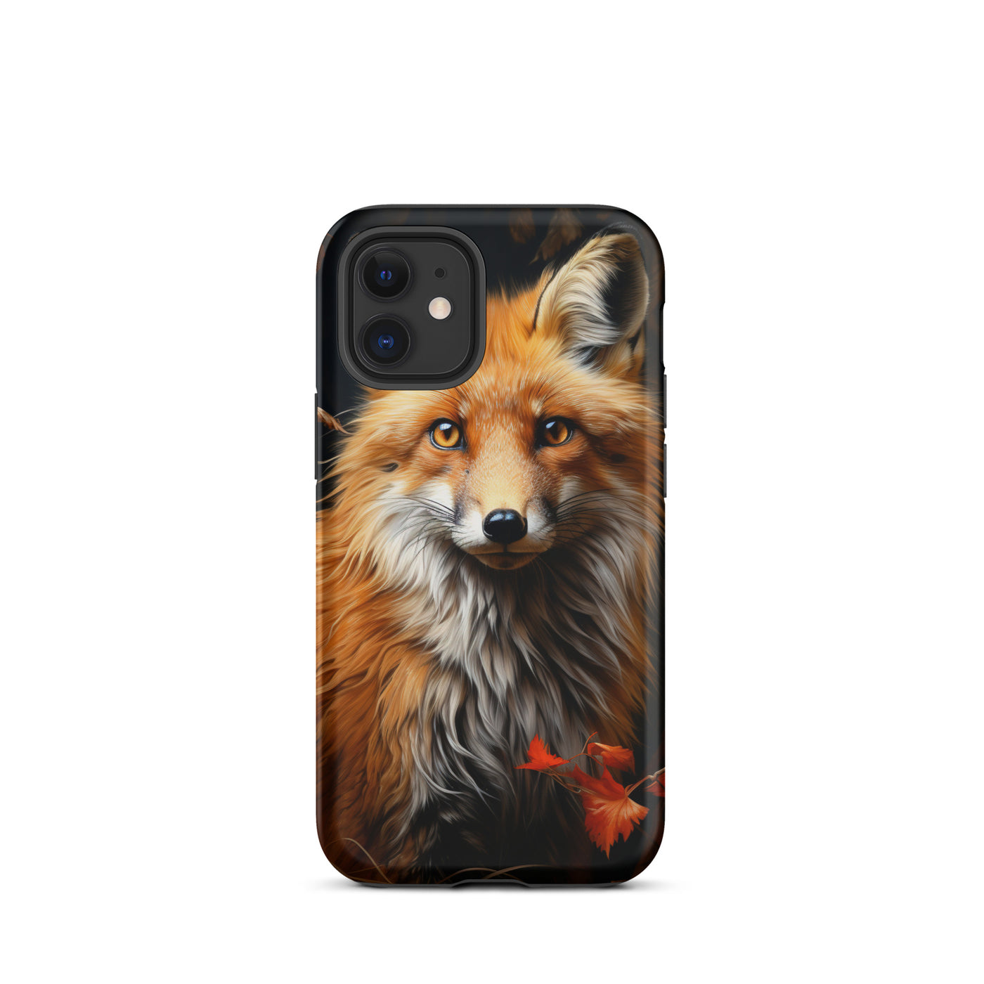 Fuchs Porträt und Herbstblätter - Malerei - iPhone Schutzhülle (robust) camping xxx iPhone 12 mini