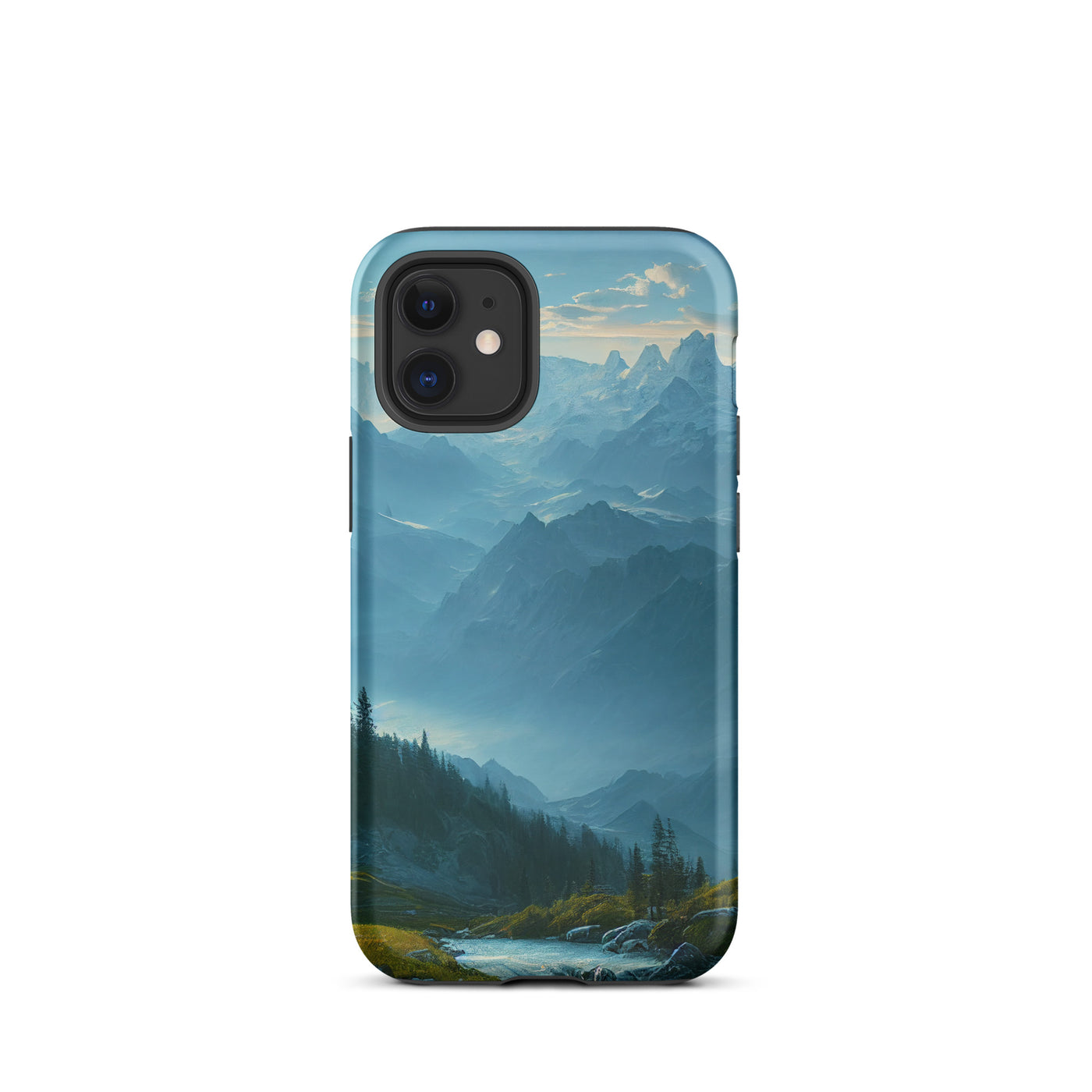 Gebirge, Wald und Bach - iPhone Schutzhülle (robust) berge xxx iPhone 12 mini