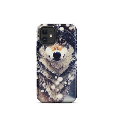 Wolf im Schnee - Episches Foto - iPhone Schutzhülle (robust) camping xxx iPhone 12 mini