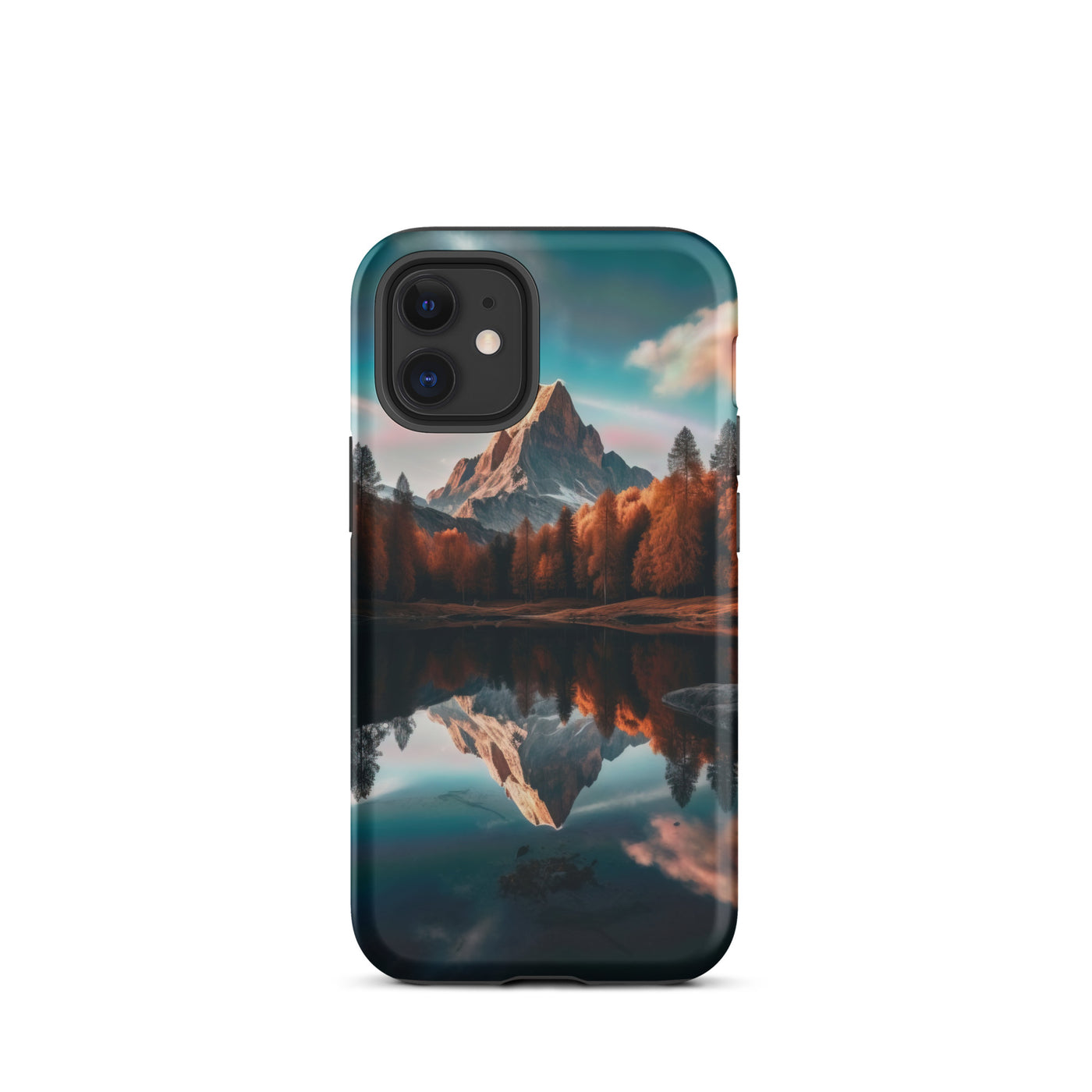 Bergsee, Berg und Bäume - Foto - iPhone Schutzhülle (robust) berge xxx iPhone 12 mini