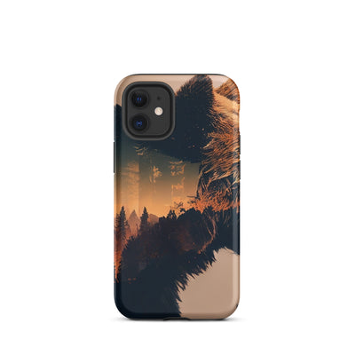 Bär und Bäume Illustration - iPhone Schutzhülle (robust) camping xxx iPhone 12 mini