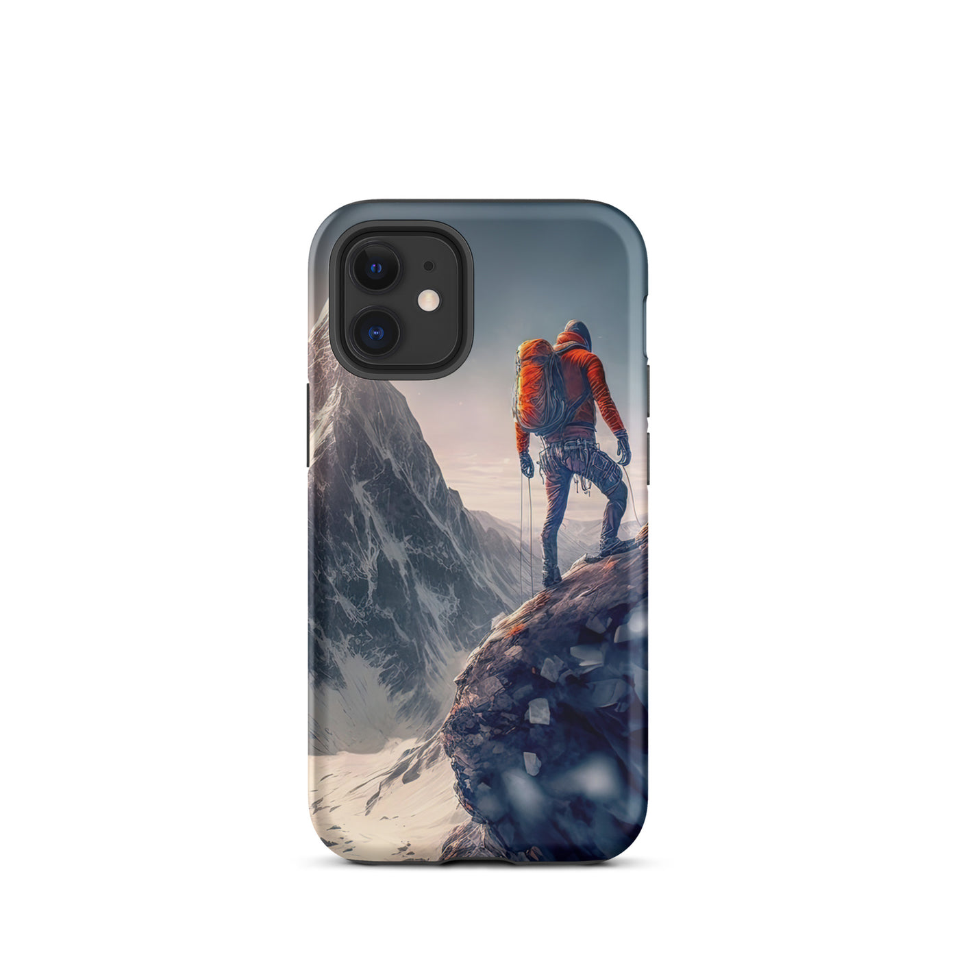 Bergsteiger auf Berg - Epische Malerei - iPhone Schutzhülle (robust) klettern xxx iPhone 12 mini
