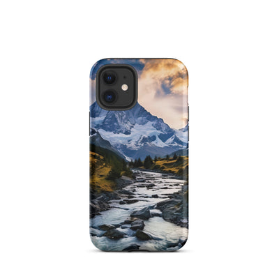 Berge und steiniger Bach - Epische Stimmung - iPhone Schutzhülle (robust) berge xxx iPhone 12 mini