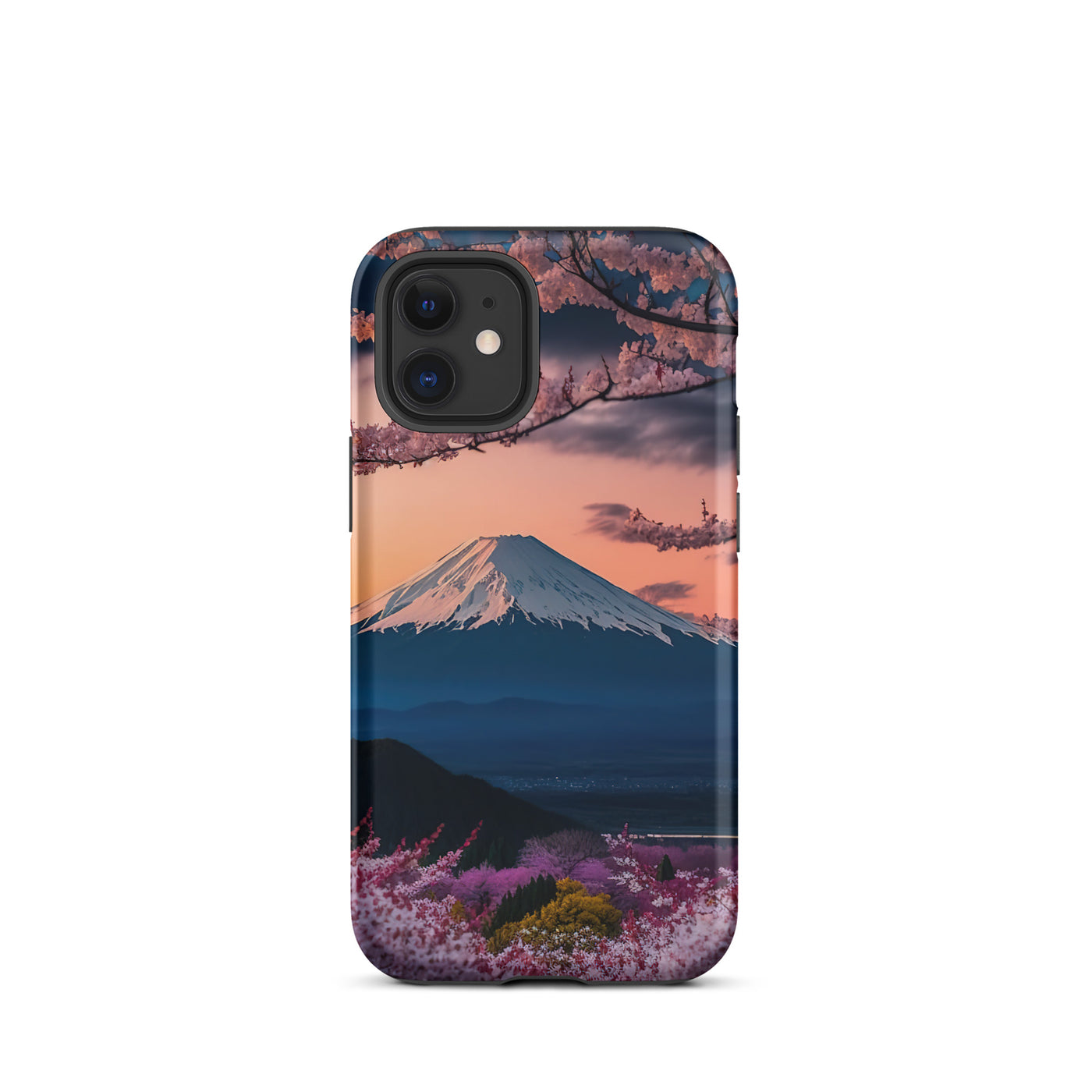 Berg - Pinke Bäume und Blumen - iPhone Schutzhülle (robust) berge xxx iPhone 12 mini