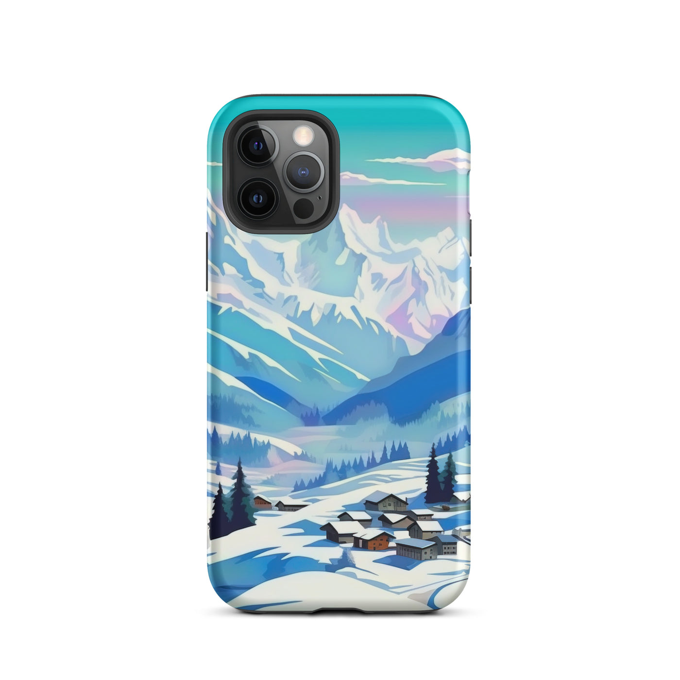 Berge und Schnee - Landschaft - iPhone Schutzhülle (robust) ski xxx iPhone 12 Pro