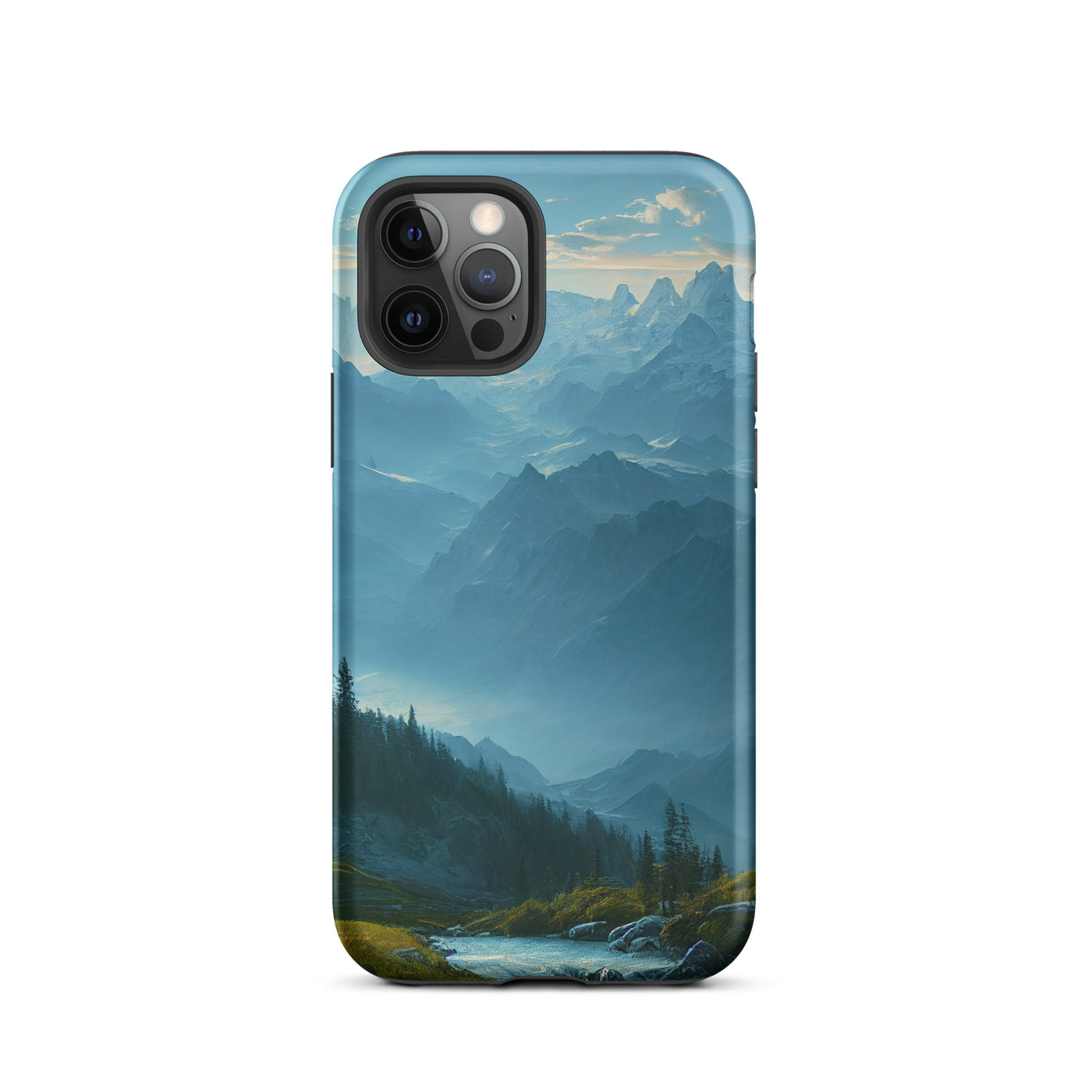 Gebirge, Wald und Bach - iPhone Schutzhülle (robust) berge xxx iPhone 12 Pro