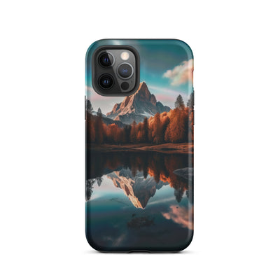 Bergsee, Berg und Bäume - Foto - iPhone Schutzhülle (robust) berge xxx iPhone 12 Pro