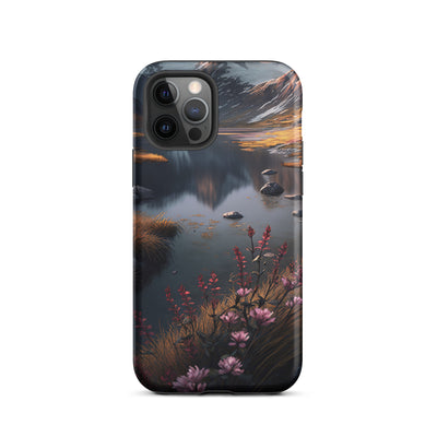 Berge, Bergsee und Blumen - iPhone Schutzhülle (robust) berge xxx iPhone 12 Pro
