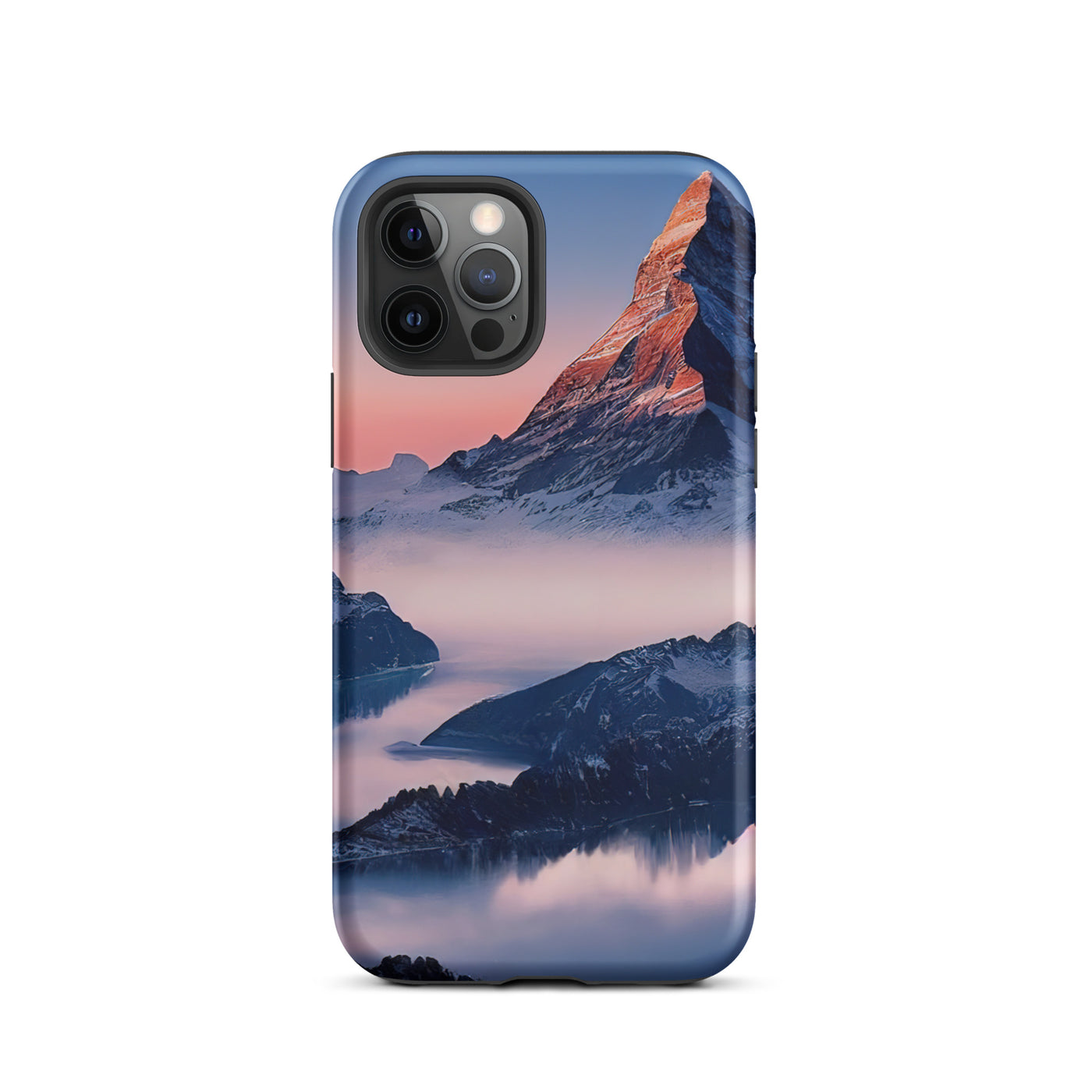 Matternhorn - Nebel - Berglandschaft - Malerei - iPhone Schutzhülle (robust) berge xxx iPhone 12 Pro