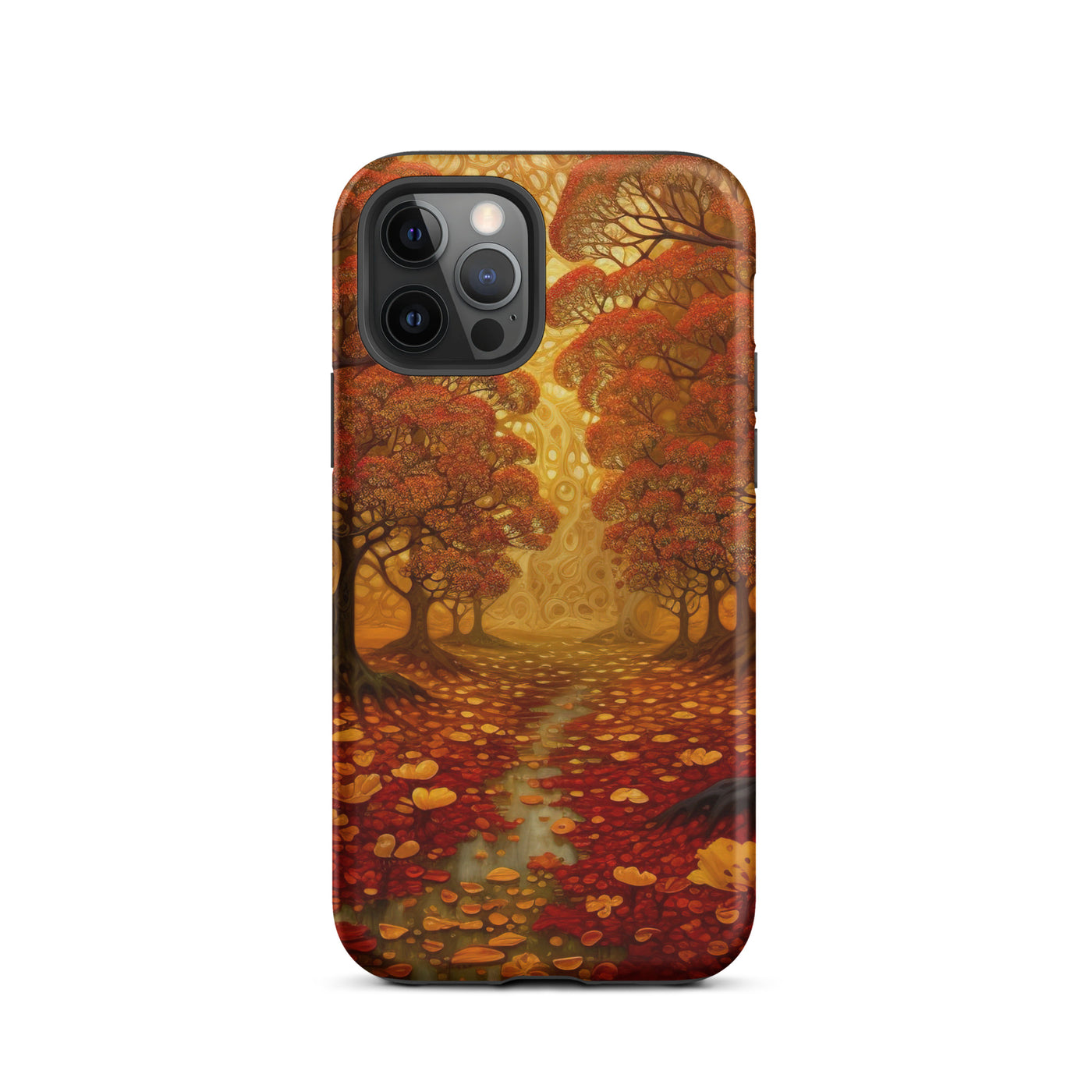 Wald im Herbst und kleiner Bach - iPhone Schutzhülle (robust) camping xxx iPhone 12 Pro