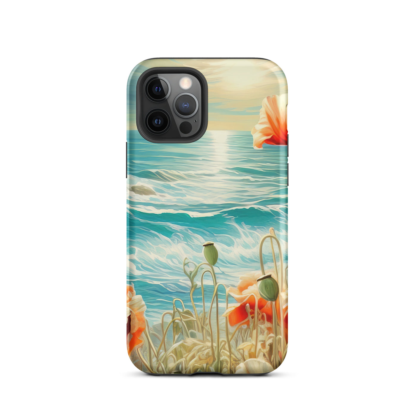 Blumen, Meer und Sonne - Malerei - iPhone Schutzhülle (robust) camping xxx iPhone 12 Pro