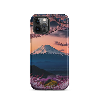Berg - Pinke Bäume und Blumen - iPhone Schutzhülle (robust) berge xxx iPhone 12 Pro