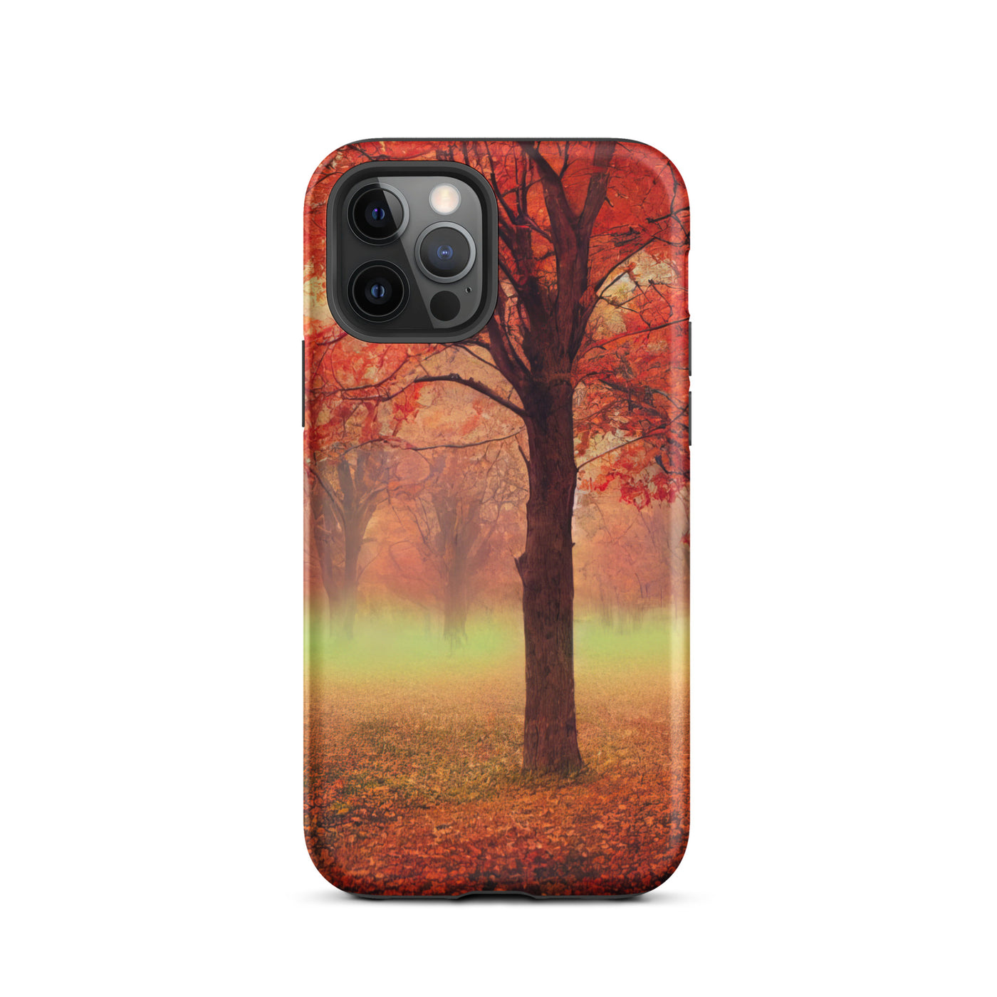 Wald im Herbst - Rote Herbstblätter - iPhone Schutzhülle (robust) camping xxx iPhone 12 Pro
