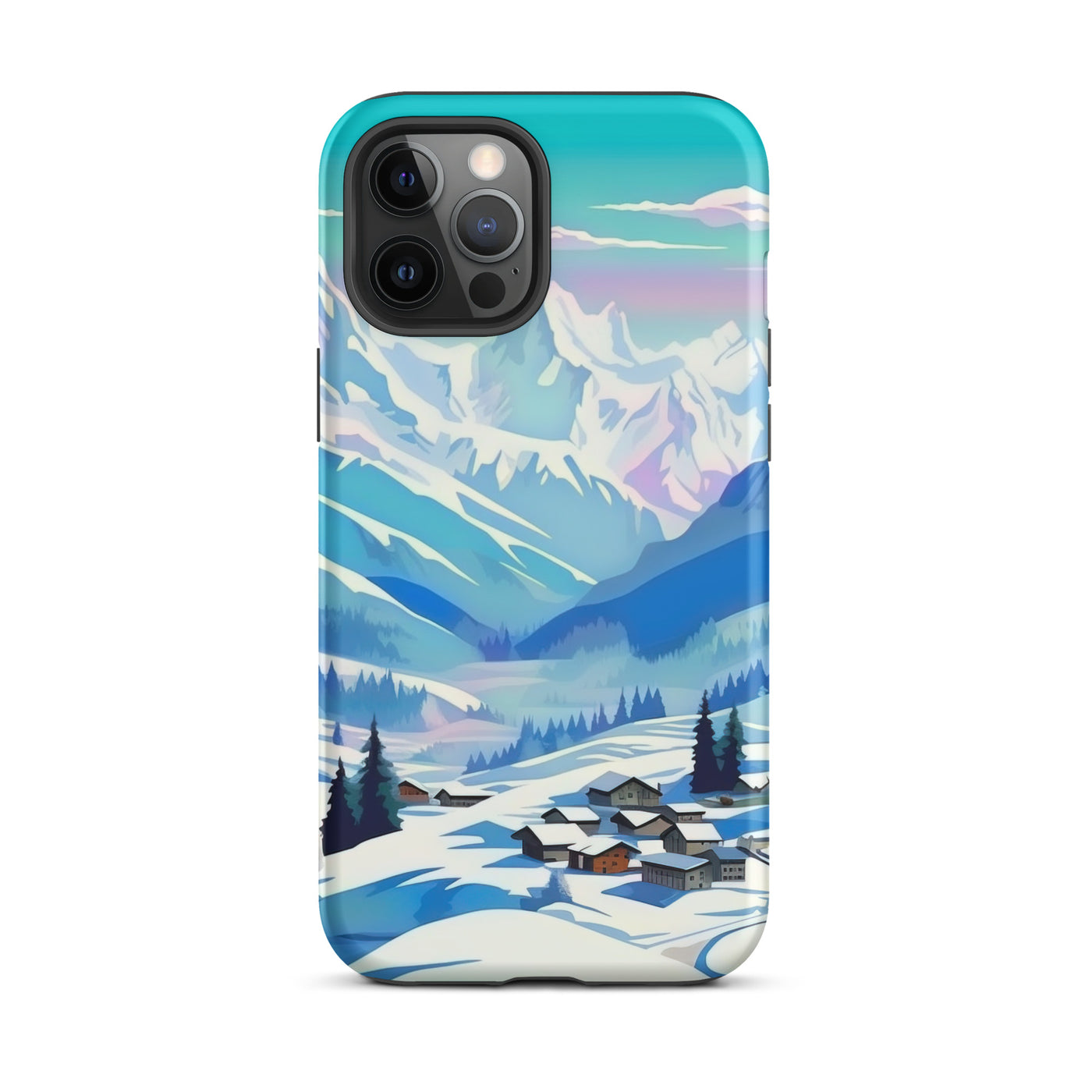 Berge und Schnee - Landschaft - iPhone Schutzhülle (robust) ski xxx iPhone 12 Pro Max