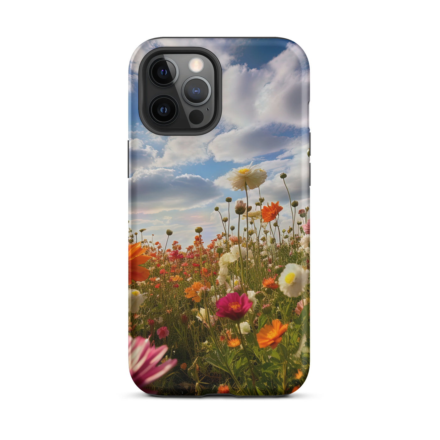 Blumenfeld und Sonnenschein - iPhone Schutzhülle (robust) camping xxx iPhone 12 Pro Max