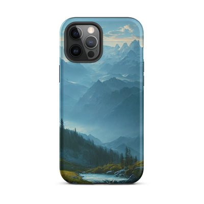 Gebirge, Wald und Bach - iPhone Schutzhülle (robust) berge xxx iPhone 12 Pro Max