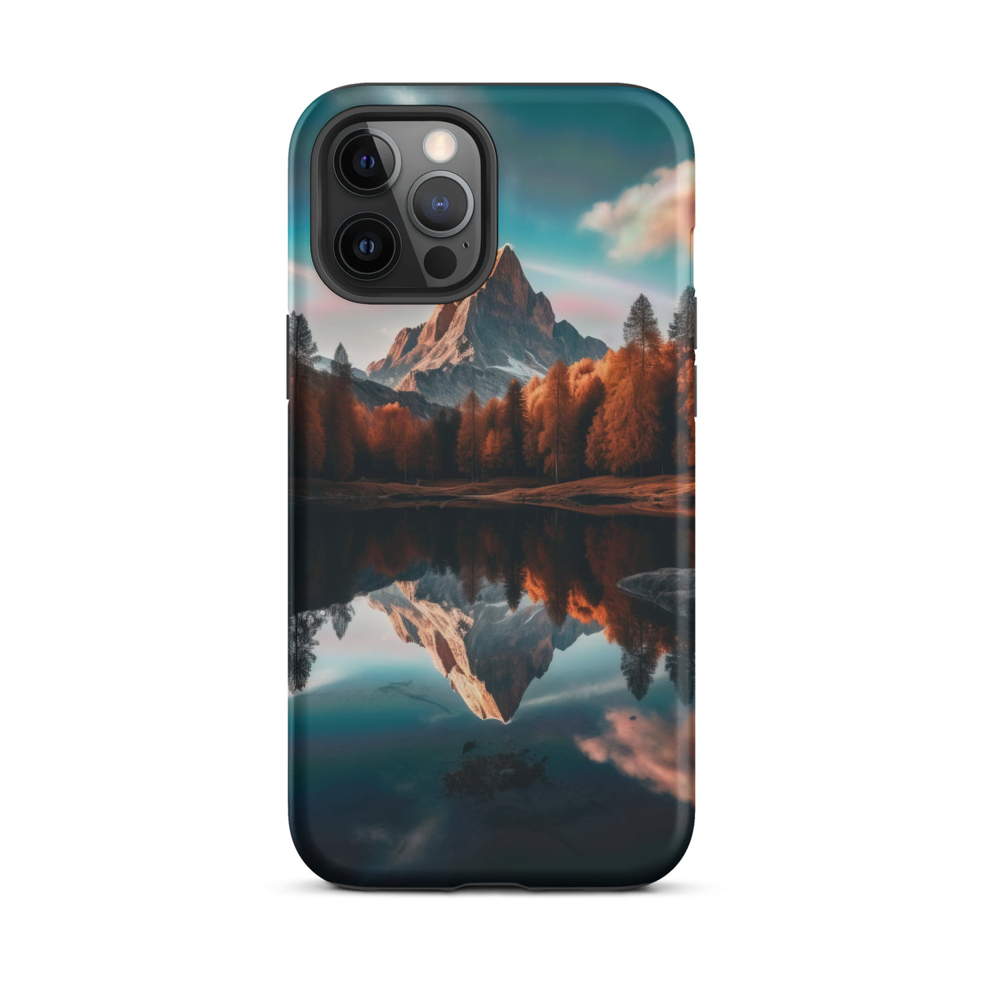 Bergsee, Berg und Bäume - Foto - iPhone Schutzhülle (robust) berge xxx iPhone 12 Pro Max