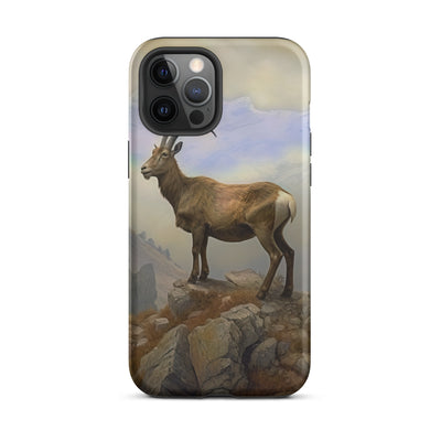 Steinbock am Berg - Wunderschöne Malerei - iPhone Schutzhülle (robust) berge xxx iPhone 12 Pro Max
