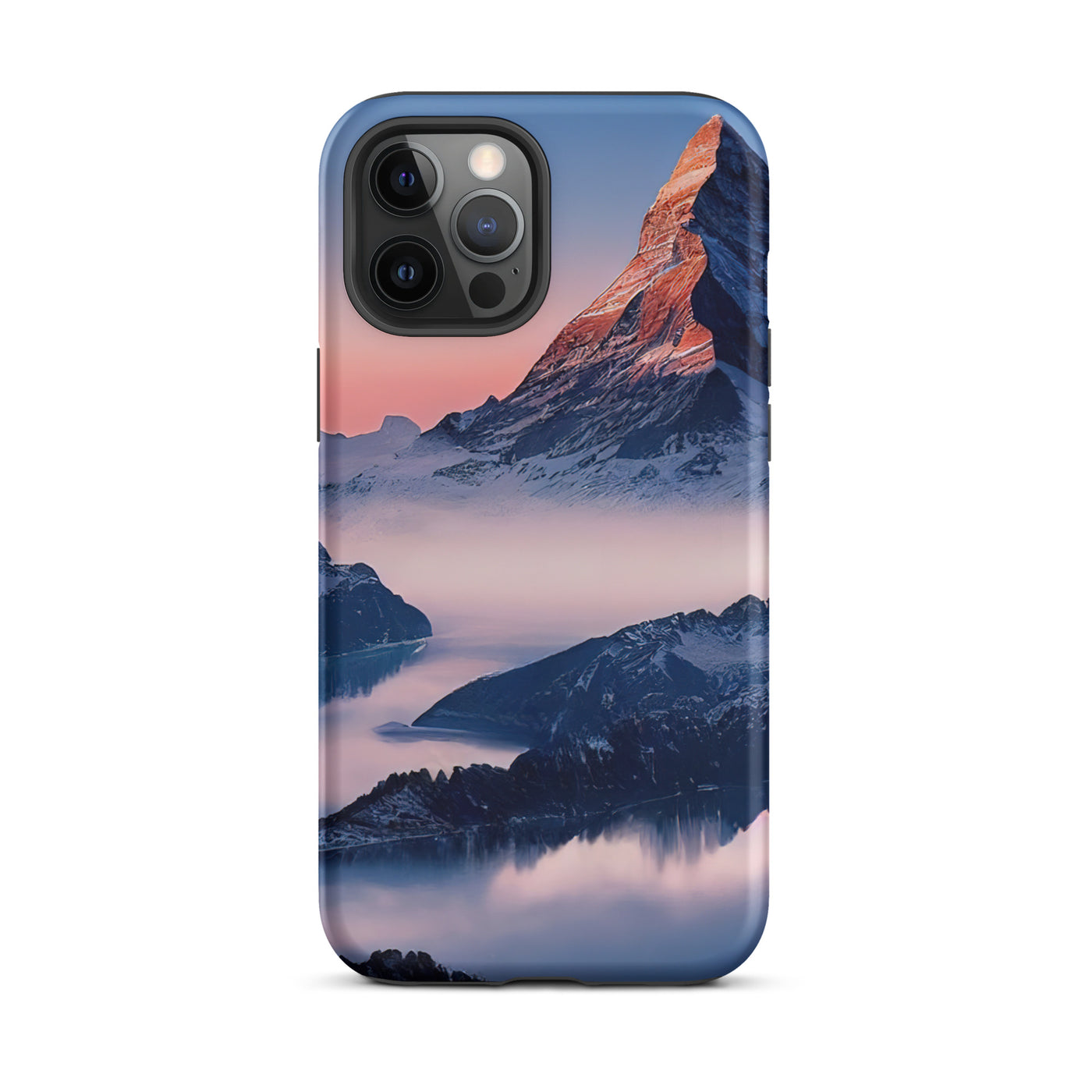Matternhorn - Nebel - Berglandschaft - Malerei - iPhone Schutzhülle (robust) berge xxx iPhone 12 Pro Max