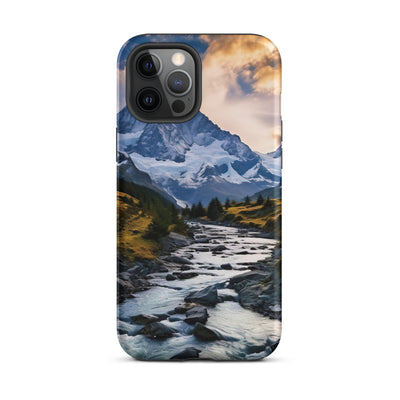 Berge und steiniger Bach - Epische Stimmung - iPhone Schutzhülle (robust) berge xxx iPhone 12 Pro Max