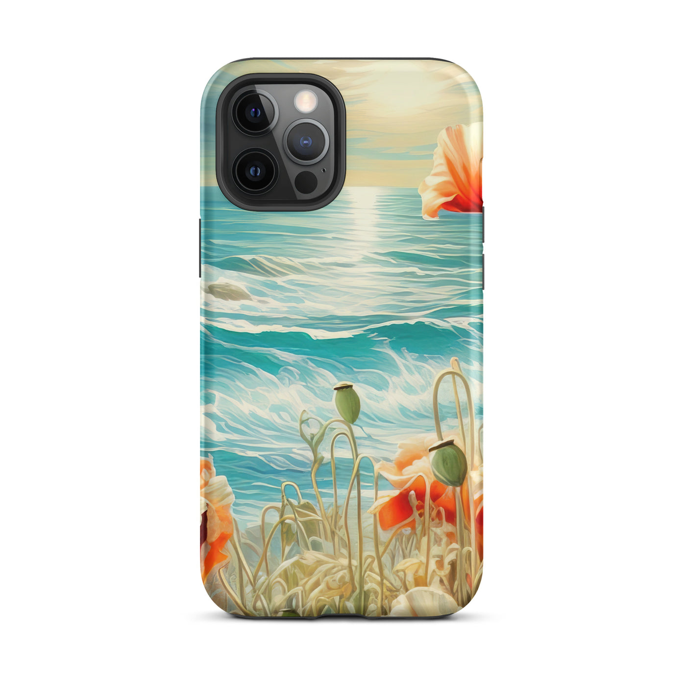 Blumen, Meer und Sonne - Malerei - iPhone Schutzhülle (robust) camping xxx iPhone 12 Pro Max