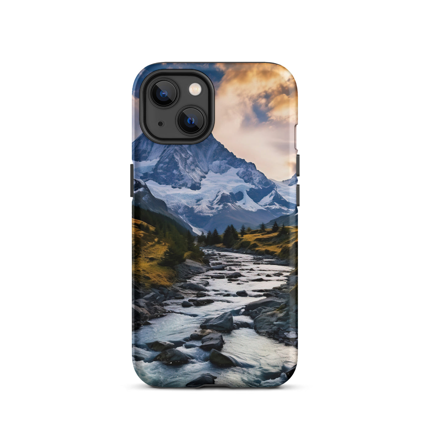 Berge und steiniger Bach - Epische Stimmung - iPhone Schutzhülle (robust) berge xxx iPhone 13