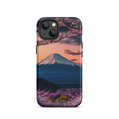 Berg - Pinke Bäume und Blumen - iPhone Schutzhülle (robust) berge xxx iPhone 13