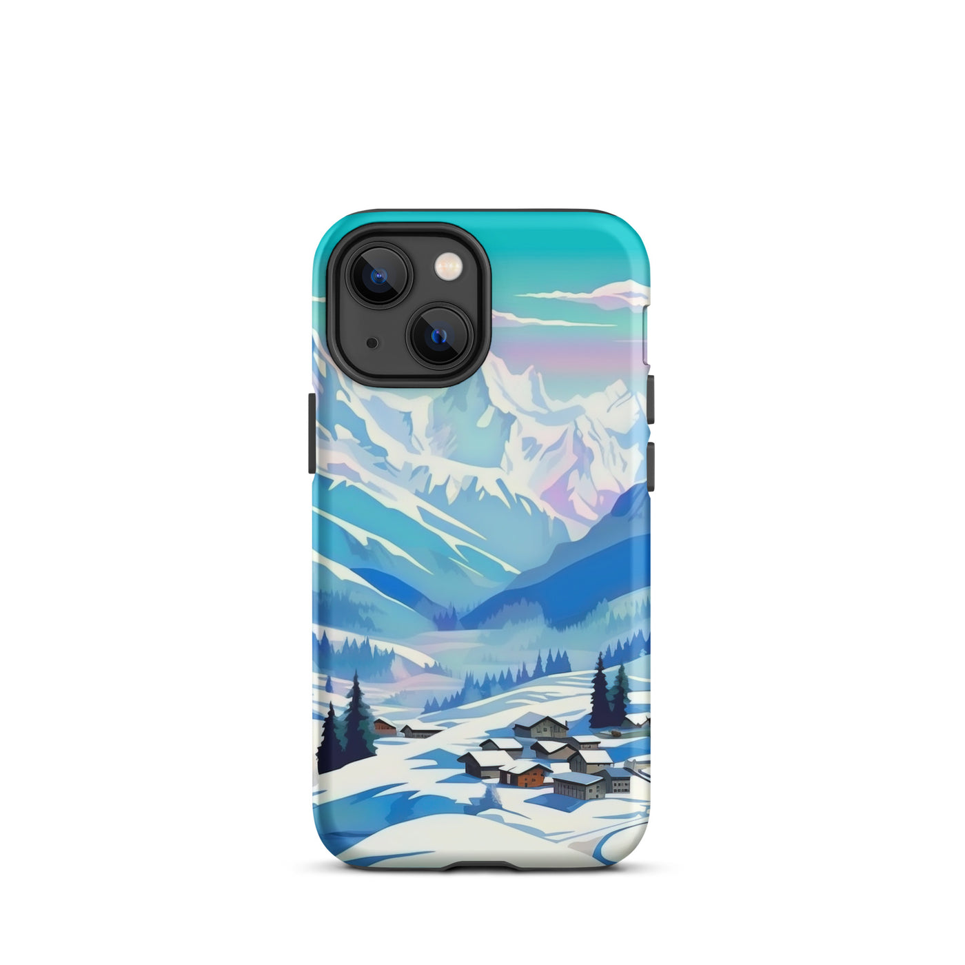 Berge und Schnee - Landschaft - iPhone Schutzhülle (robust) ski xxx iPhone 13 mini