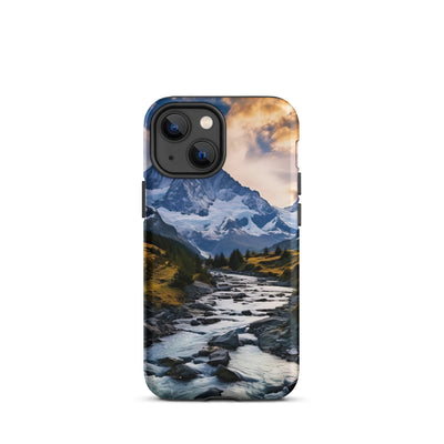 Berge und steiniger Bach - Epische Stimmung - iPhone Schutzhülle (robust) berge xxx iPhone 13 mini