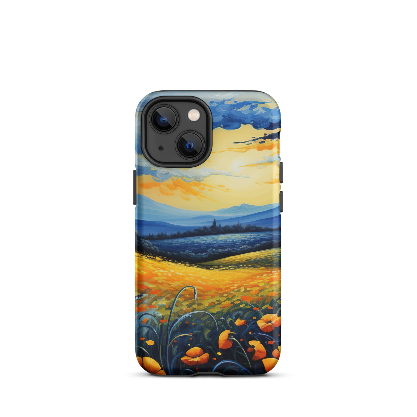 Berglandschaft mit schönen gelben Blumen - Landschaftsmalerei - iPhone Schutzhülle (robust) berge xxx iPhone 13 mini