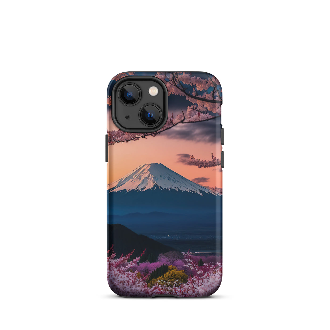 Berg - Pinke Bäume und Blumen - iPhone Schutzhülle (robust) berge xxx iPhone 13 mini
