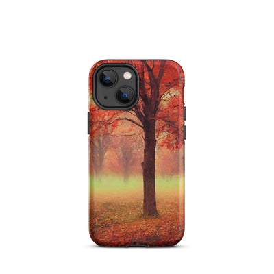 Wald im Herbst - Rote Herbstblätter - iPhone Schutzhülle (robust) camping xxx iPhone 13 mini