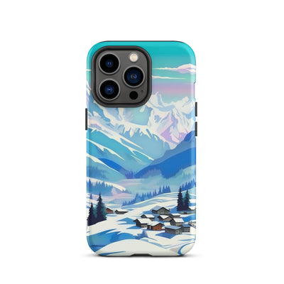 Berge und Schnee - Landschaft - iPhone Schutzhülle (robust) ski xxx iPhone 13 Pro