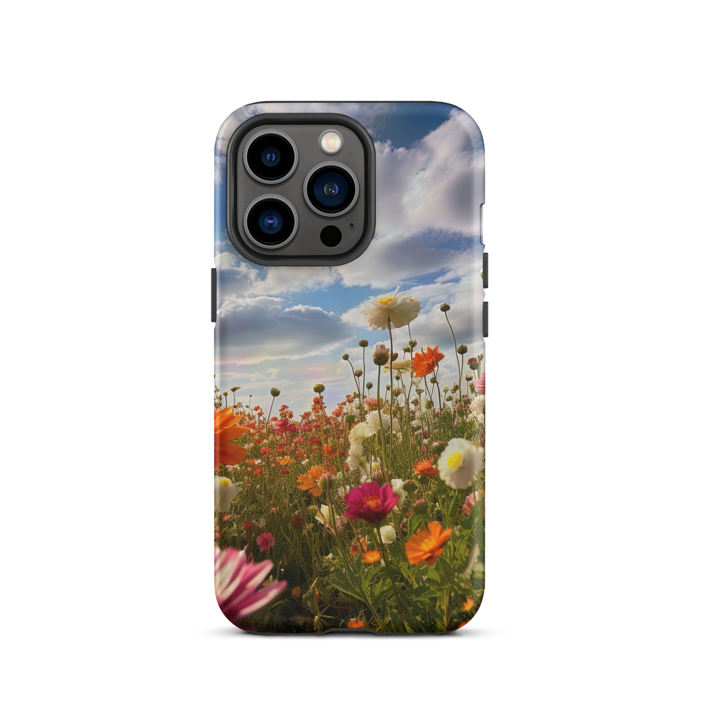 Blumenfeld und Sonnenschein - iPhone Schutzhülle (robust) camping xxx iPhone 13 Pro