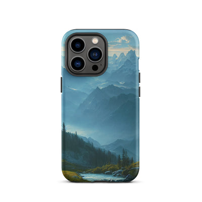 Gebirge, Wald und Bach - iPhone Schutzhülle (robust) berge xxx iPhone 13 Pro