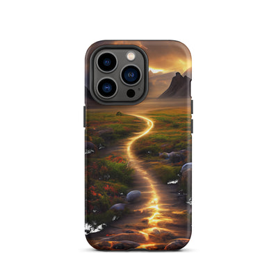 Landschaft mit wilder Atmosphäre - Malerei - iPhone Schutzhülle (robust) berge xxx iPhone 13 Pro