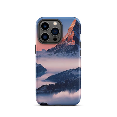 Matternhorn - Nebel - Berglandschaft - Malerei - iPhone Schutzhülle (robust) berge xxx iPhone 13 Pro