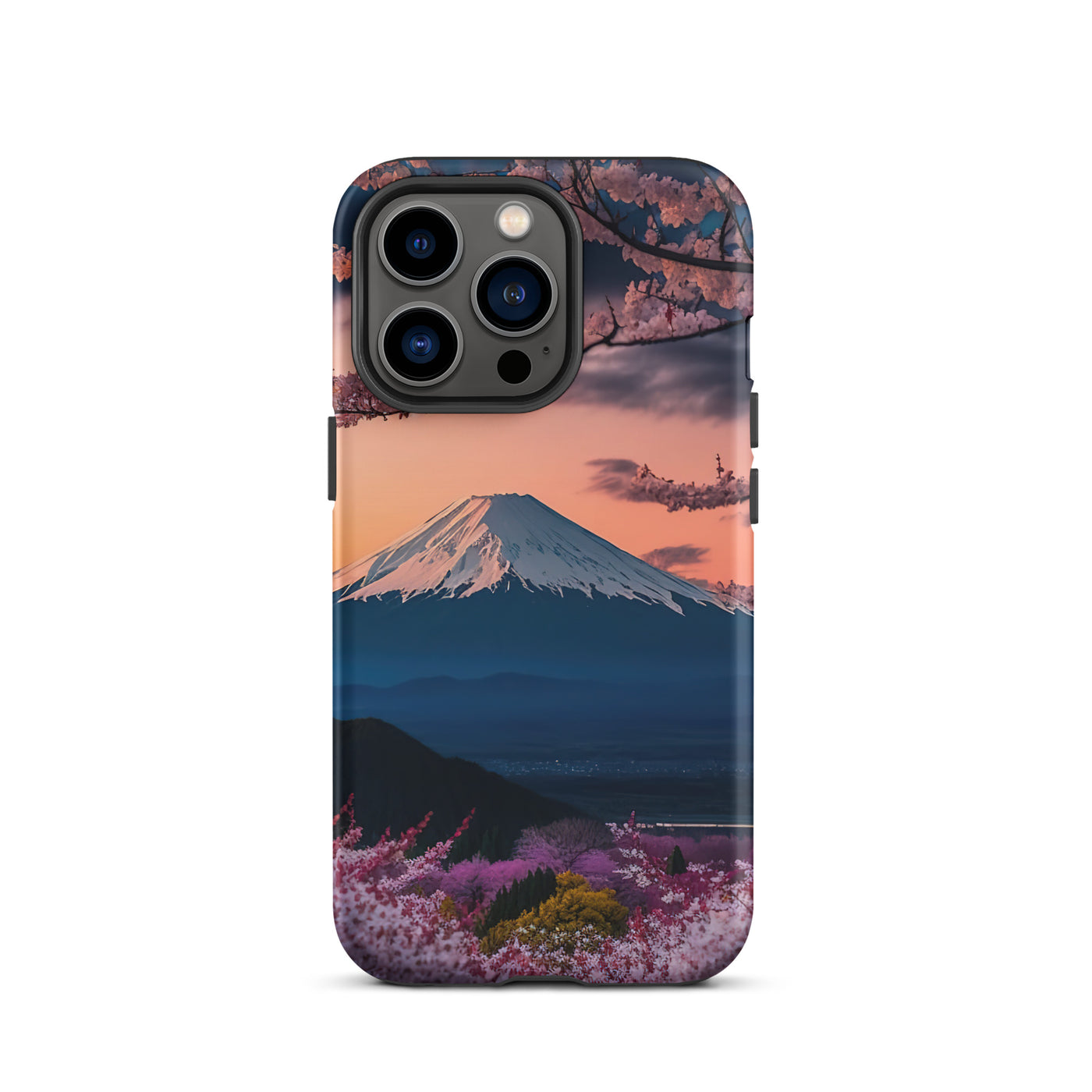 Berg - Pinke Bäume und Blumen - iPhone Schutzhülle (robust) berge xxx iPhone 13 Pro