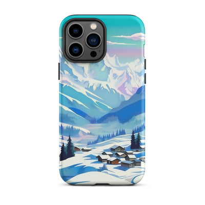 Berge und Schnee - Landschaft - iPhone Schutzhülle (robust) ski xxx iPhone 13 Pro Max