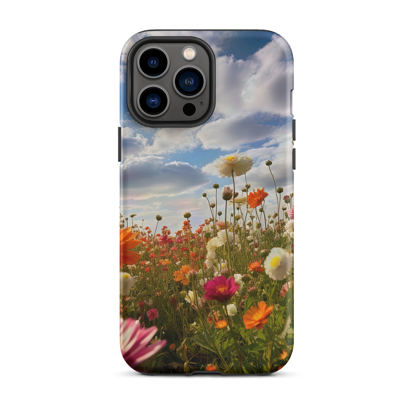 Blumenfeld und Sonnenschein - iPhone Schutzhülle (robust) camping xxx iPhone 13 Pro Max