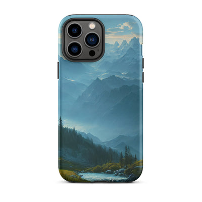 Gebirge, Wald und Bach - iPhone Schutzhülle (robust) berge xxx iPhone 13 Pro Max